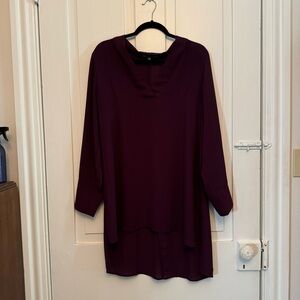✨eloquii long sleeve purple v-neck blouse✨